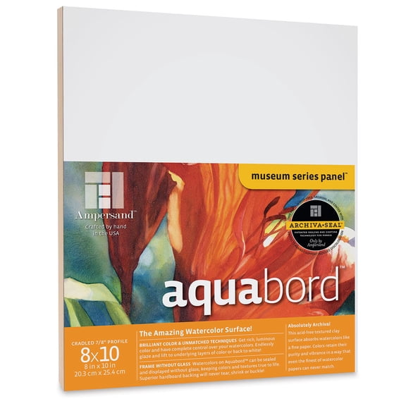 Ampersand Aquabord Panel - 8" x 10", 7/8" Cradled