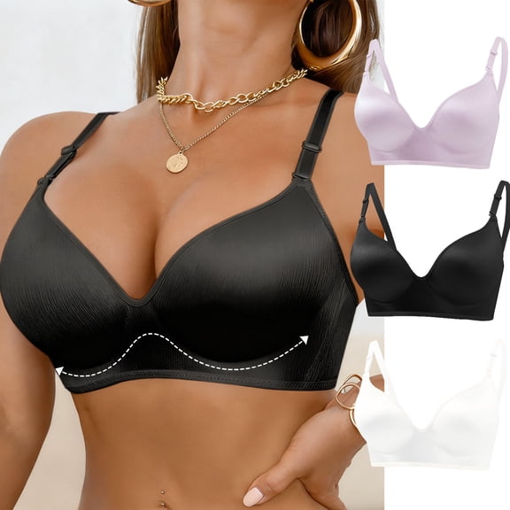 Paiwinds Women's Back Closure Backless Bra, Seamless Push Up V-Neck Design for Alluring Look, Wirefree Comfort & Everyday Wear