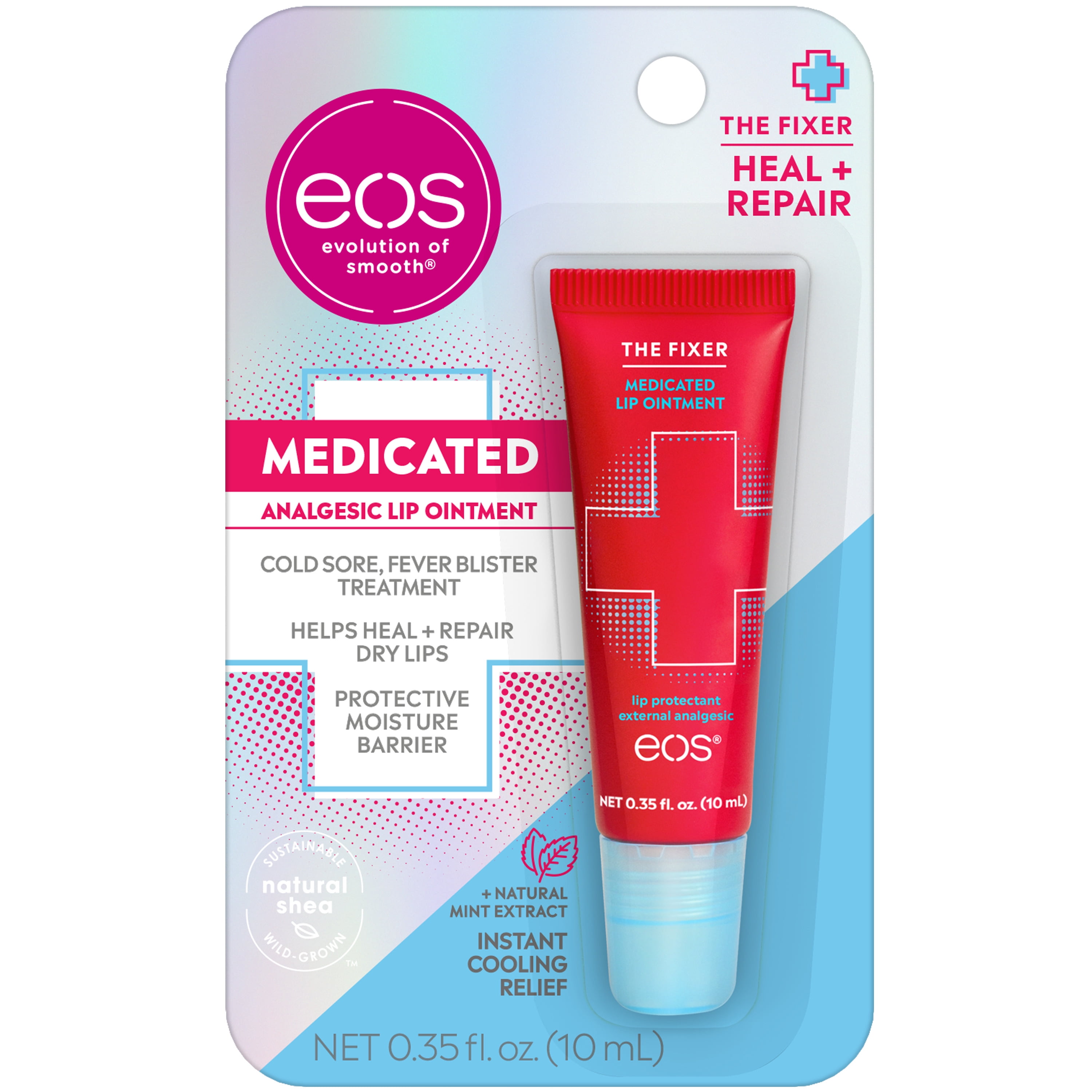 eos Ultra Care Lip Treatment - Medicated Analgesic Lip Ointment  0.35 oz