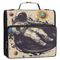 thumbnail image 5 of FORMRS Zipper Binder with Shoulder Strap 2-inch Ring 500 Sheet Capacity File Bag, Beige Record, 5 of 5