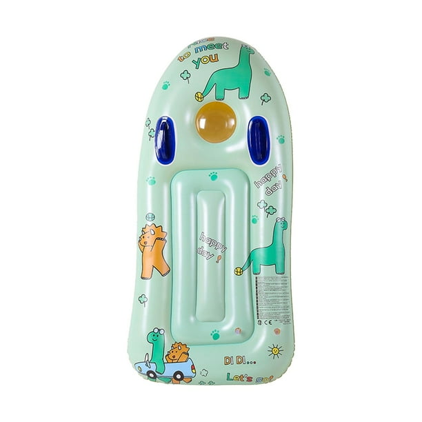 Tabla de surf inflable para niños, balsa de piscina inflable, flotador portátil para aprender a nadar Verde