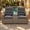 Heron Gray/Gray, variant on LayinSun Oversized Wicker Outdoor Reclining Loveseat Sofa, 2-Seater Recliner Couch with Storage & Cup Holder