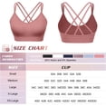 thumbnail image 6 of Women's Cross Back Sports Bra Padded Strappy Medium Support Yoga Bra for Workout Fitness 3 Pack, 6 of 6