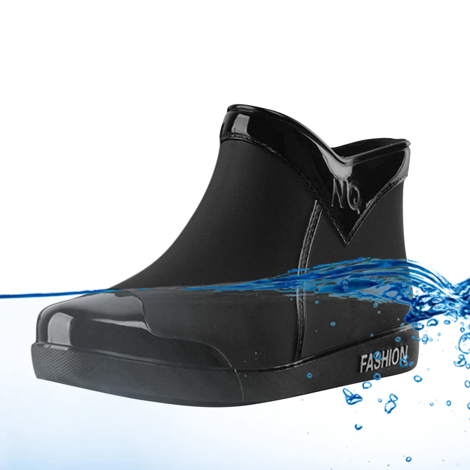 2025 Ladies Short Rain Boots Overshoes Rain Boots Waterproof Garden Shoes Non Dog Shoes Men Ladies Comfortable insole Lightweight Ankle Rain