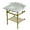 Marble White / Brushed Brass, variant on Kingston Brass LMS3030MBSQB1 Pemberton 30" Carrara Marble Console Sink with Brass Legs and Shelf (8-Inch, 3-Hole), Carrara Marble White/Polished Chrome