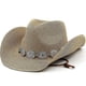 thumbnail image 1 of Nuevo verano hombres mujeres paja hueco W Ern sombrero de vaquero elegante se?ora Punk, 1 of 2