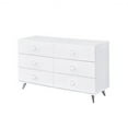 thumbnail image 1 of ACME AC00549 Commode à 6 Tiroirs 47 x 31 x 17 Po Perse&44; Blanc, 1 of 3