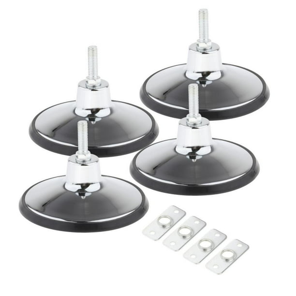 4 x Nivelador de patas para mesa de billar, nivelador de patas para mesa de juego de hockey de aire, mesa de futbolín plata