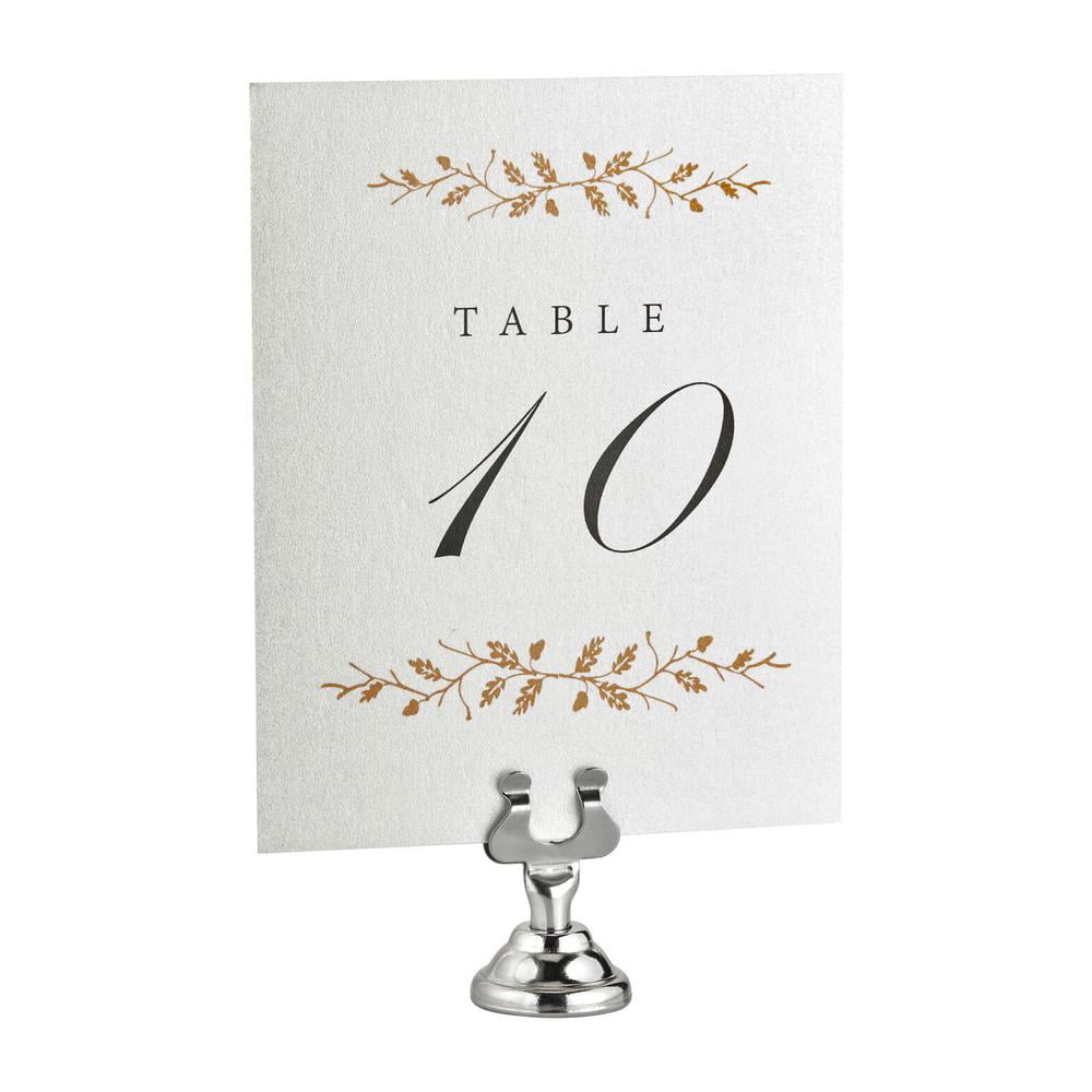 12 Pack Silver Alpine Industries Harp Style Place Card/Table Number Holder