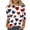 #0244-Beige, variant on Uootdi Womens Tops 3/4 Sleeve Crewneck Tropical Floral Print Soft Comfy Breathable Casual Daily Weekend Shirts Gift