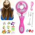 thumbnail image 2 of Máquina automática para trenzar el cabello, máquina eléctrica para trenzar el cabello, herramientas para peinar el cabello para niños y niñas, juguetes para jugar (rosa roja) TUNC Sencillez, 2 of 5