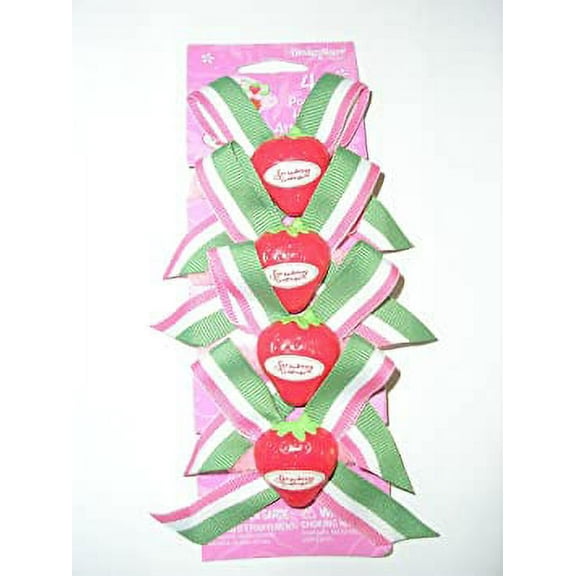 Strawberry Shortcake Ponytail Holders Hair Ponies ~ 4 pc Set