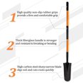 thumbnail image 2 of Heavy Duty Shovel with Fiberglass Handle for Digging and Gardening, Metal, 58 Inches, 2 of 3