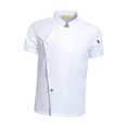 thumbnail image 1 of Hombre Mujer Chef Abrigo Chaqueta Snap Button Food Service Verano, 1 of 10