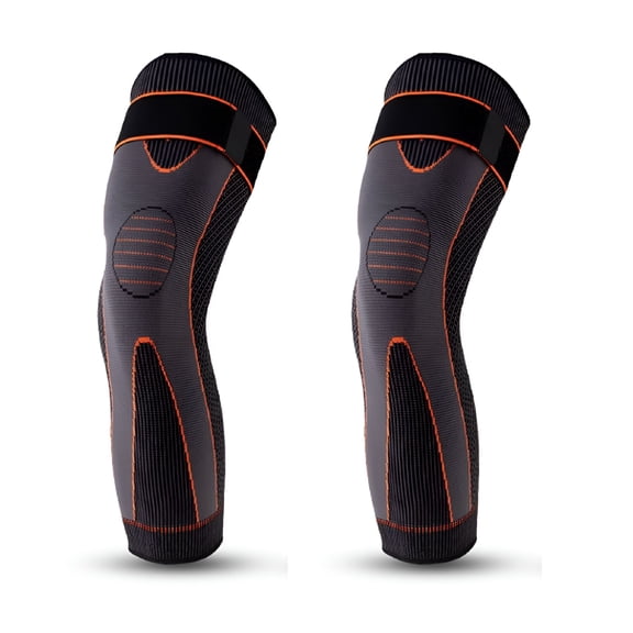 Long Compression Leg Sleeves for Men & Women - Full Leg Support for Pain Relief, Improved Blood Circulation, Muscle Recovery - Adjustable Fit for Running, Cycling, Daily Wear