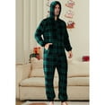 thumbnail image 4 of SWSMCLT Men's Fuzzy Fleece Christmas Onesies Pajamas Long Sleeve Soft Winter Cozy Fall Thick Flannel Loose Zipper Green Small, 4 of 4