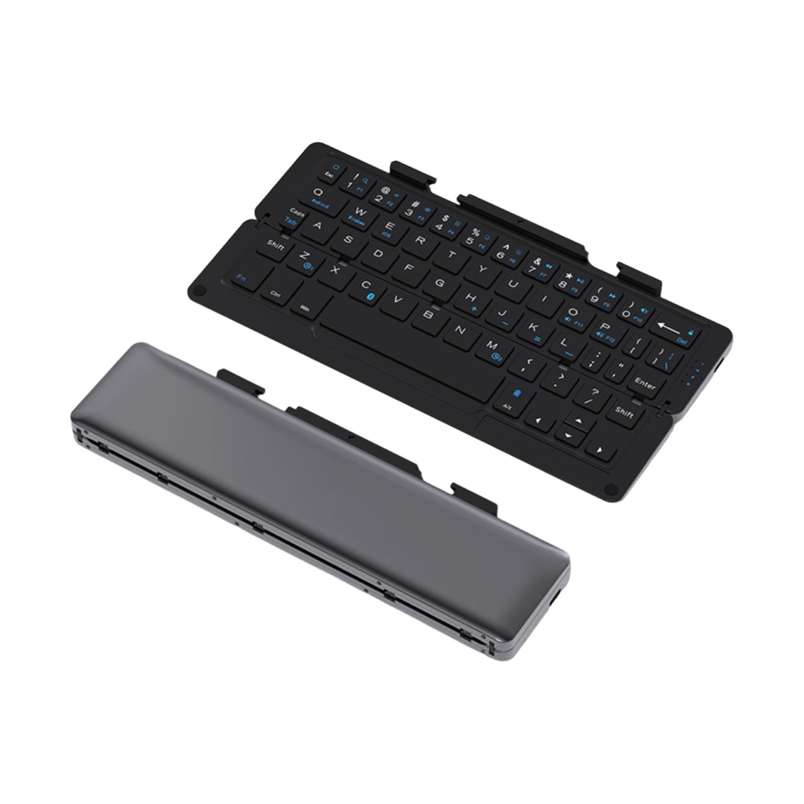 Foldable Wireless Bluetooth Keyboard, Compact Portable Mini Small Keyboard for Tablets Smartphones Laptops, Lightweight Travel Tablet Keyboards for iPad Mac Android Windows.