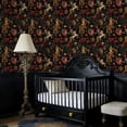 thumbnail image 2 of Peel and Stick Wallpaper Vintage Floral Winged Pomegranates Red Flowers Wall Mural 17.7in x 9.8ft Waterproof Self Adhesive Wall Paper Contact Paper for Bedroom Walls Cabinet Locker, 2 of 8