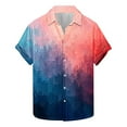 thumbnail image 2 of ZCFZJW Fashion Mens Hawaiian Tops Tropical Print Summer Short Sleeve Button Down Graphic T-Shirts Loose Regular Fit Casual Holiday Vacation Beach Shirts Multicolor#11 L, 2 of 6