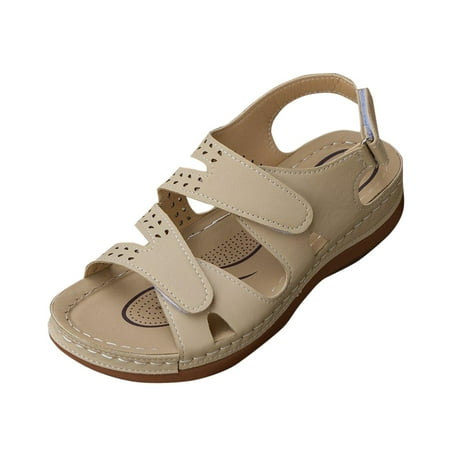 

Sandals Women Beach Vacation Shoes Summer Open Toed Wedge Sandals Stylish Outdoor Bohemian Sandals