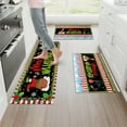 thumbnail image 5 of YIMEIS Merry Christmas Kitchen Mat Rug Set  - Perfect for Kitchen Counter, 16''*24''/20''*32''/47''*18'', Functional for Decoration, 5 of 10