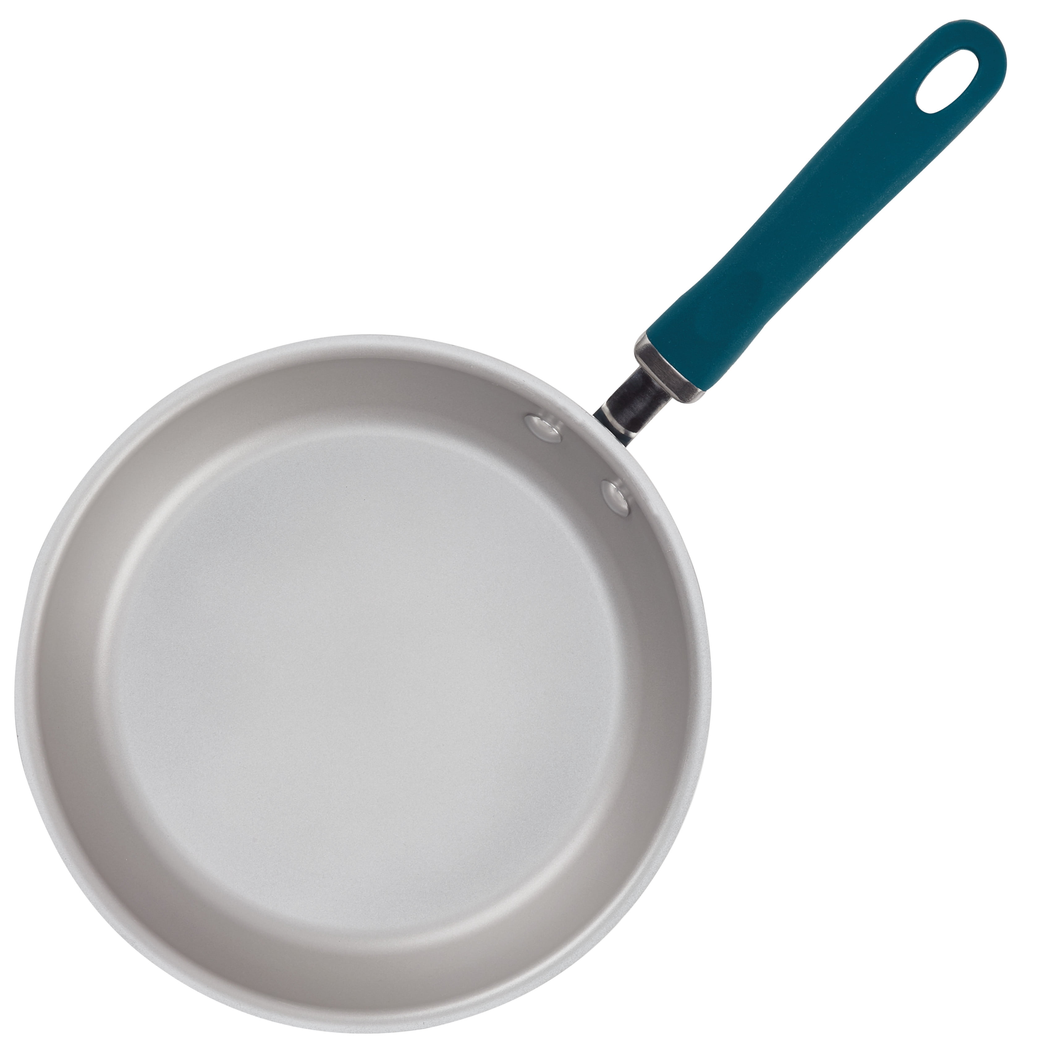 Rachael Ray 9.5" Create Delicious Aluminum Nonstick Covered Deep Frying Pan, Teal Shimmer