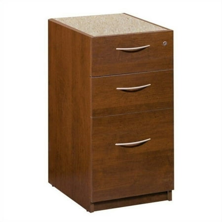 - Bestar Embassy Wood File Storage Cabinet Full Size Pedestal in Tuscany Finish-Fully Assembled
