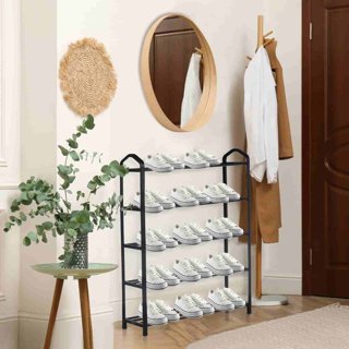 1pc Multi-Layer Shoe Rack, Shoe Storage Rack, Single Row Free Standing Shoe  Rack, Stackable Shoe Partition, Black Shoe Rack, Suitable For Porch, Close