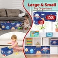 thumbnail image 4 of Baúl para juguetes Castal Blue, 151 L, con tapa y bolsillos de malla para niños pequeños, 4 of 7