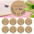 thumbnail image 4 of 500pcs Kraft Handmade With Love Stickers Round Handmade Adhesive Stickers Label Roll Baking Sticker Self-adhesive Label For Gifts, Crafts Or Diy Proje, 4 of 5