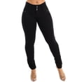 thumbnail image 6 of Womens Juniors Butt Lifting Jeans - High Waisted Jeans - Black Denim Jeans 11031M, 6 of 6