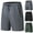 Style2-Gray mens shorts, variant on Mceream Men's Swim Trunks Quick Dry Board Shorts Lightweight Athletic Workout Running Short Pants Summer Beach Shorts Army Green L