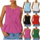 thumbnail image 1 of Blusa de manga larga,Blusa sin mangas con lazo de color liso para mujer, cuello redondo, poliéster, informal, para uso diario, sopatenor, 1 of 9