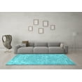 thumbnail image 3 of Ahgly Company Indoor Rectangle Oriental Light Blue Industrial Area Rugs, 7' x 9', 3 of 4
