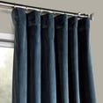 thumbnail image 2 of HPD Half Price Drapes Avalon Blue Heritage Plush Velvet Room Darkening Curtains for Bedroom & Living Room Curtains (1 Panel), Window Curtains 96 inches long, Rod Pocket Curtains & Drapes, 50W X 96L, 2 of 6