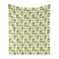 thumbnail image 1 of Fruits Soft Flannel Fleece Throw Blanket, Sliced Avocado and Lemon with Leaves Harvest Season, Cozy Plush for Indoor and Outdoor Use, 50" x 60", Multicolor, by Ambesonne, 1 of 5