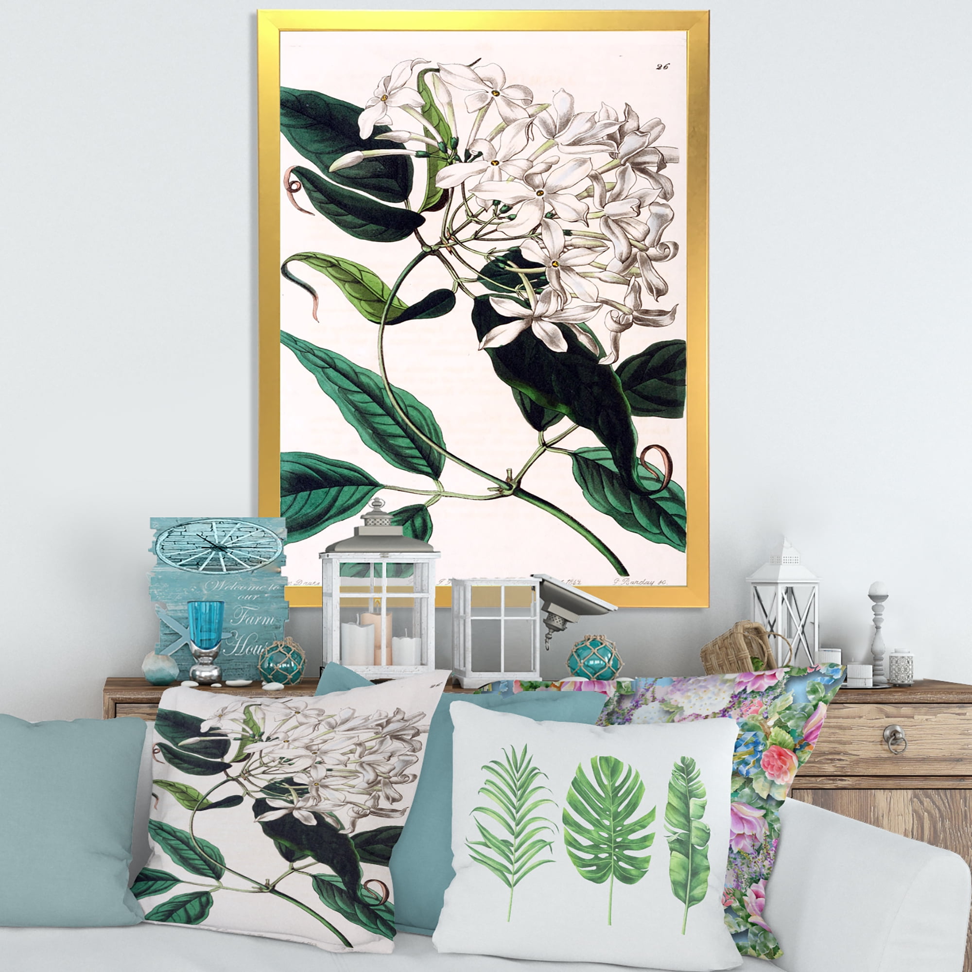 Designart 'Ancient Plant Life XXIV' Traditional Framed Art Print