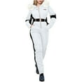 thumbnail image 2 of Blekii Girls Ski Jumpsuit Removable Collar, Winter Snowsuit Outdoor Sports Warm One-Piece with Belt, 2 of 9
