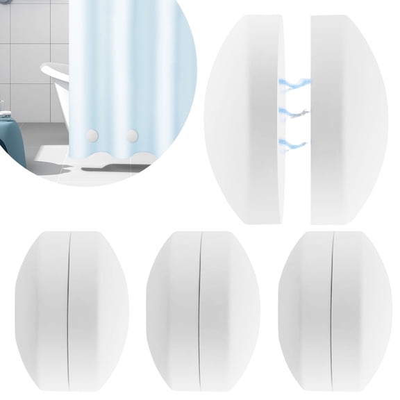 Dznils Magnetic Shower Curtain Weights, Waterproof Silicone Shower Curtain Liner Magnets, Set of 4