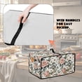 thumbnail image 6 of ZIATUBLES Vintage Floral Print Convection Toaster Oven Cover for Kitchen Counter Stain Resistant Appliance Protective Case with Top Handle Washable Decor Accessories, 22.5" x 18.5" x 13", 6 of 8