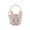 Pink, variant on Dark Grey Cotton Rope Storage Basket Easter Bunny Snack Toy Organizer For Living Room Bedroom Dark Gray