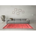 thumbnail image 3 of Ahgly Company Indoor Square Oriental Red Industrial Area Rugs, 3' Square, 3 of 4