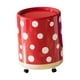 thumbnail image 2 of Cubo de basura con ruedas, cubo de basura sencillo y tapa, multifuncional para el hogar. Blanco, 2 of 9