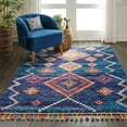 thumbnail image 6 of Nourison Moroccan Casbah Shag Navy 5'3" x 7'9" Area Rug, (5x8), 6 of 8