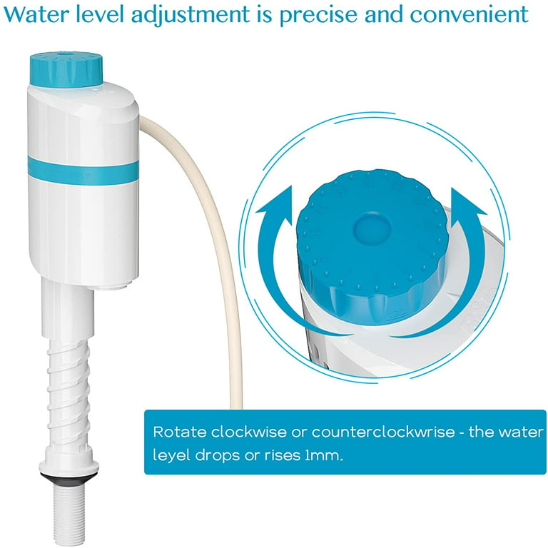 SAMODRA Silent Toilet Fill Valve Adjustable Water Line and Water-Saving,  High Performance Toilet Flush Valve Replacement Kit Anti-Siphon, Installs  in Minutes 