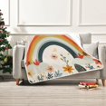 thumbnail image 7 of Yayeee Throw Blanket for Couch Soft Warm 50" x 60" Sofa Chair Bed Decoration, Cute Rainbow, 7 of 7