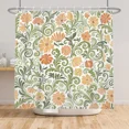 thumbnail image 4 of Tchckioa Autumn Green Floral Shower Curtain for Bathroom,72x72 Inch Waterproof Hooks Bath Curtain Decor, 4 of 6