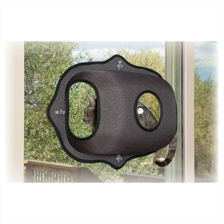 UPC: 0655199636945 | K&H Pet Products EZ Mount Window Bubble Pod Kitty Sill Classy Dark Gray 27 X 20 Inches