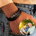 thumbnail image 2 of Urn memorial jewelry Cremation Bracelet Leather for Ashes Multi-Layer Braided Leather Urn Bracelet for Men Women Memorial Cuff Bangle Braided Bracelet, 2 of 7