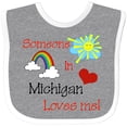 thumbnail image 3 of Inktastic Someone in Michigan Loves Me Boys or Girls Baby Bib, 3 of 4